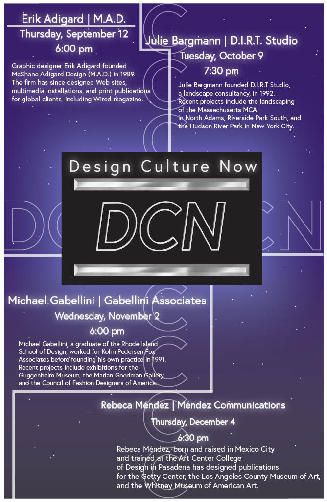 Design Culture Now type poster